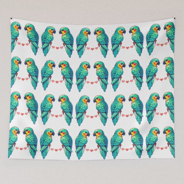 Item preview, Turquoise Conure Valentines Day designed and sold by JessArty ⭐⭐⭐⭐⭐.