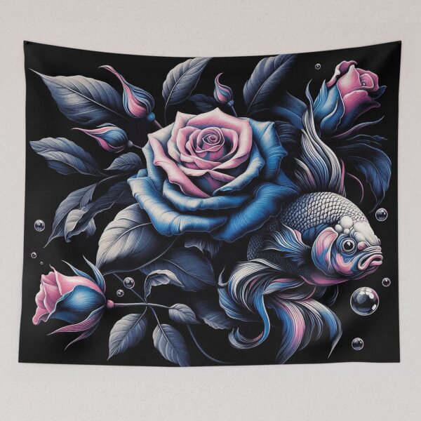 Item preview, Surreal Rose and Fish Harmony designed and sold by AjugaPaint.