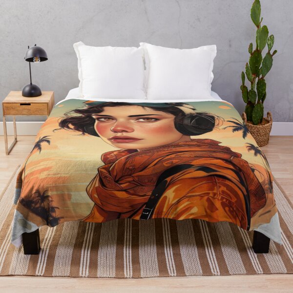 Item preview, Vintage-Inspired Illustration of a Young Woman Adventurer designed and sold by estampavibe.