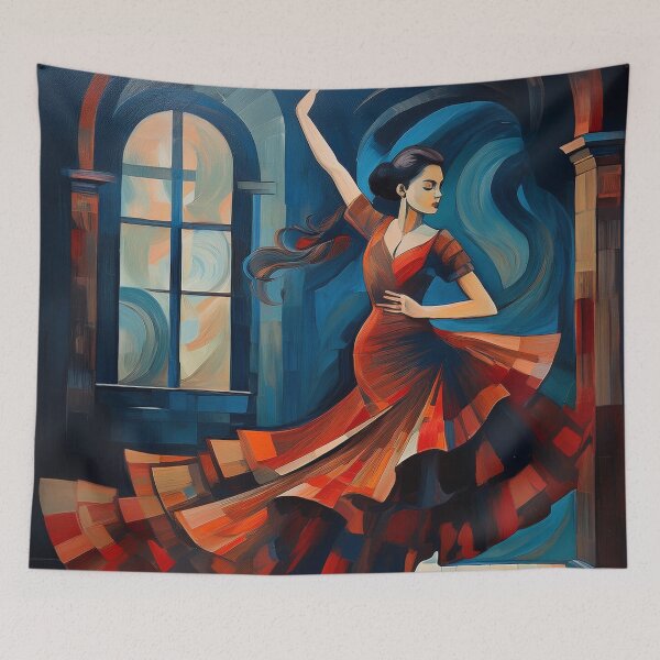 Item preview, Cubist Flamenco Dancer spinning designed and sold by Boxing Kangaroo Retail Company.