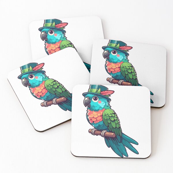 Aperçu de l'œuvre Conure turquoise – Conure turquoise amusante créée et vendue par JessArty ⭐⭐⭐⭐⭐.