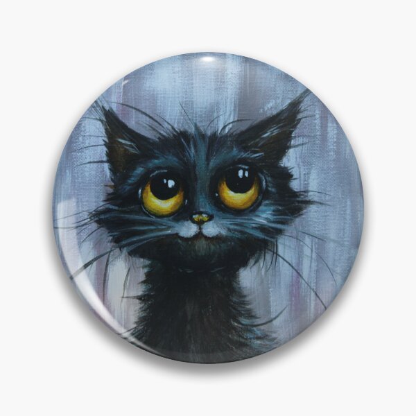 Item preview, Black cat with big golden eyes by Estelle Cress designed and sold by EstelleCress.