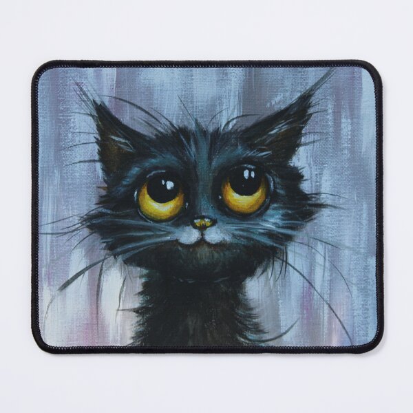 Item preview, Black cat with big golden eyes by Estelle Cress designed and sold by EstelleCress.