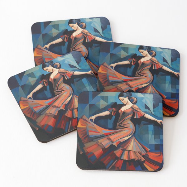 Artikelvorschau, Kubistische Flamenco-Tänzerin dreht sich entworfen und verkauft von Boxing Kangaroo Retail Company.