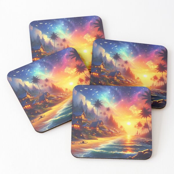 Item preview, Beachside Village designed and sold by RW Art Prints.