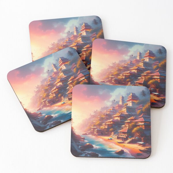 Item preview, Beachside Village designed and sold by RW Art Prints.