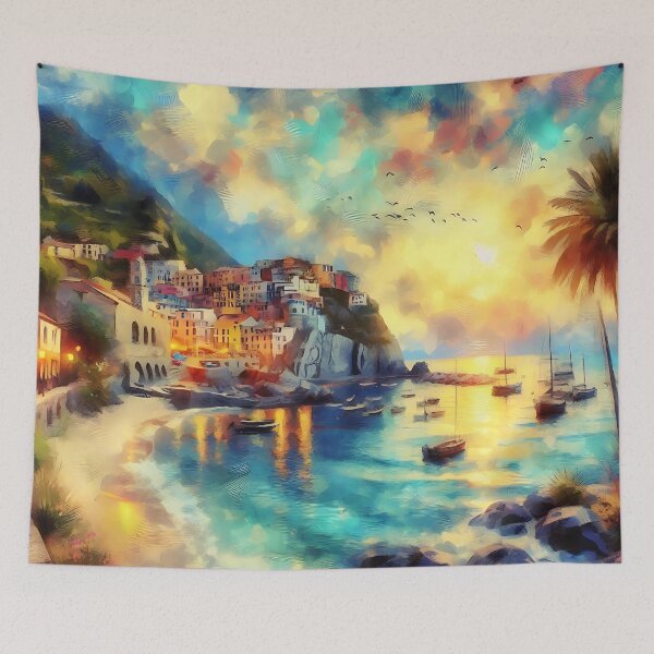Item preview, Beachside Village designed and sold by RW Art Prints.
