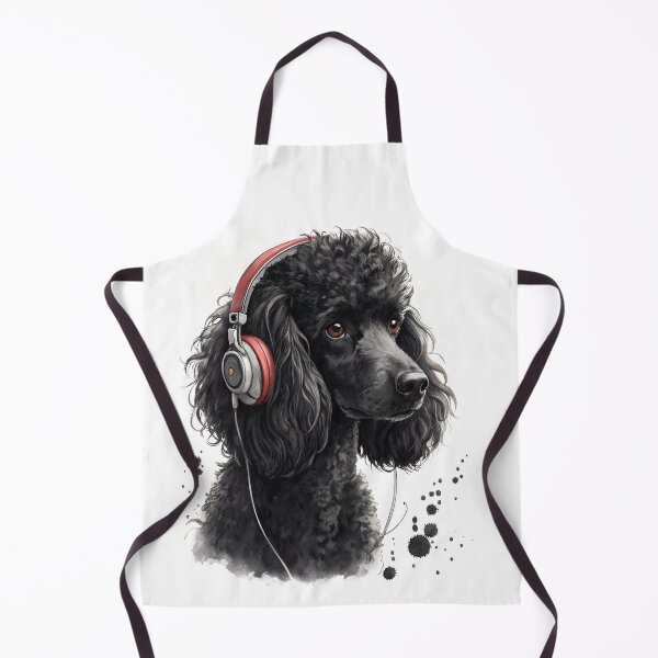 Item preview, Cool black poodle wearing headphones designed and sold by glenwith1na.