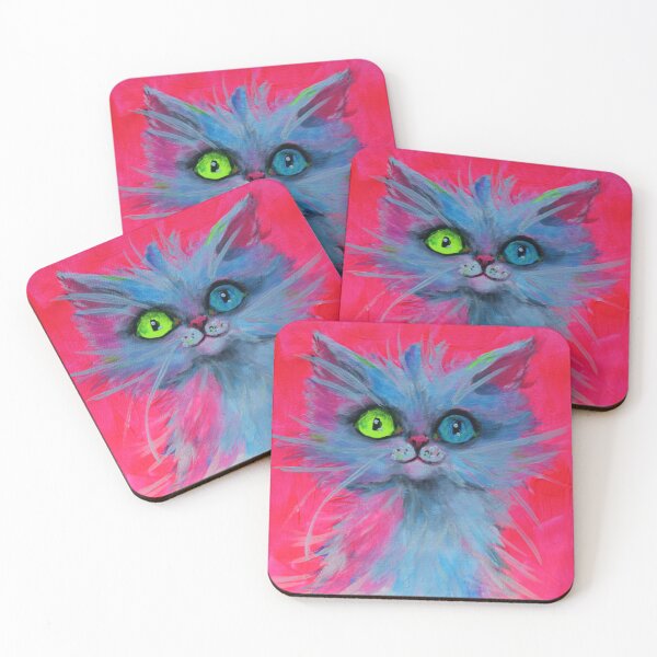 Item preview, Neon cat Kids Room Decor by Estelle Cress designed and sold by EstelleCress.