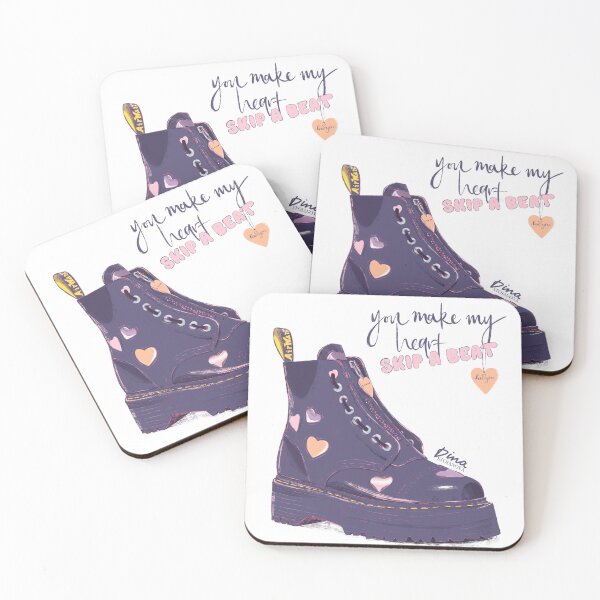 Item preview, Dr. Martens-Inspired Boot with Hearts – Stylish Artwork for Gifts and Decor designed and sold by Dina Stoianova.