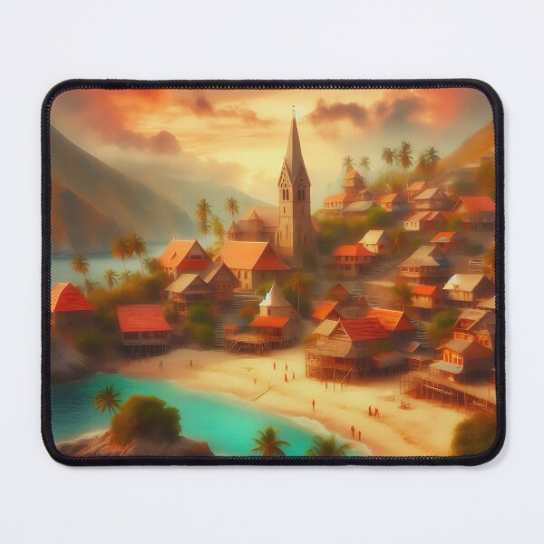 Item preview, Beachside Village designed and sold by RW Art Prints.