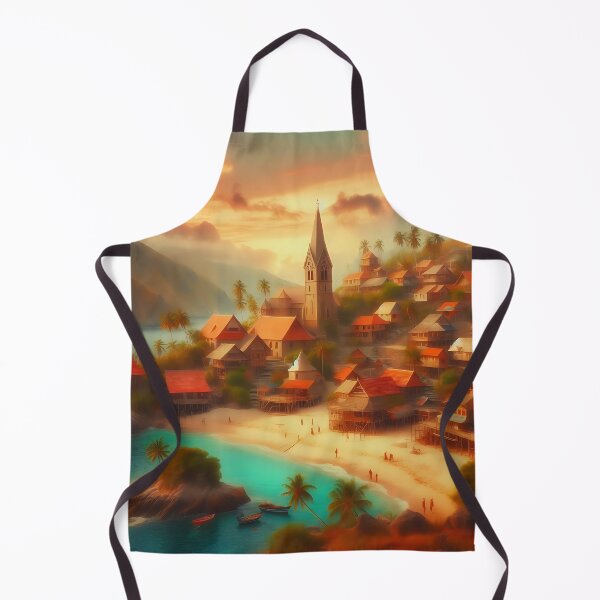 Item preview, Beachside Village designed and sold by RW Art Prints.