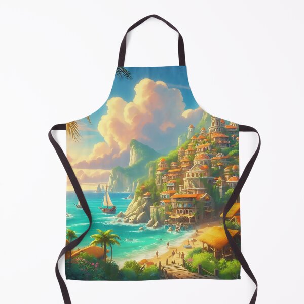 Item preview, Beachside Village designed and sold by RW Art Prints.