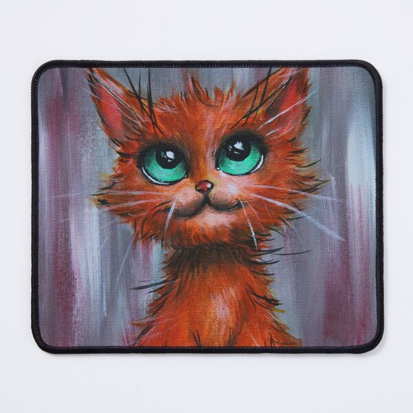 Item preview, Red hair Cat with big g=Green Eyes, Children's room decor by Estelle Cress designed and sold by EstelleCress.