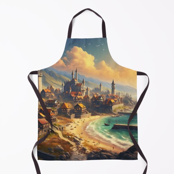 Item preview, Beachside Town designed and sold by RW Art Prints.