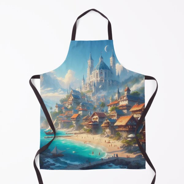 Item preview, Beachside Town designed and sold by RW Art Prints.