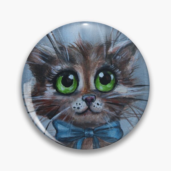 Item preview, Curious kitten with big green eyes by Estelle Cress designed and sold by EstelleCress.