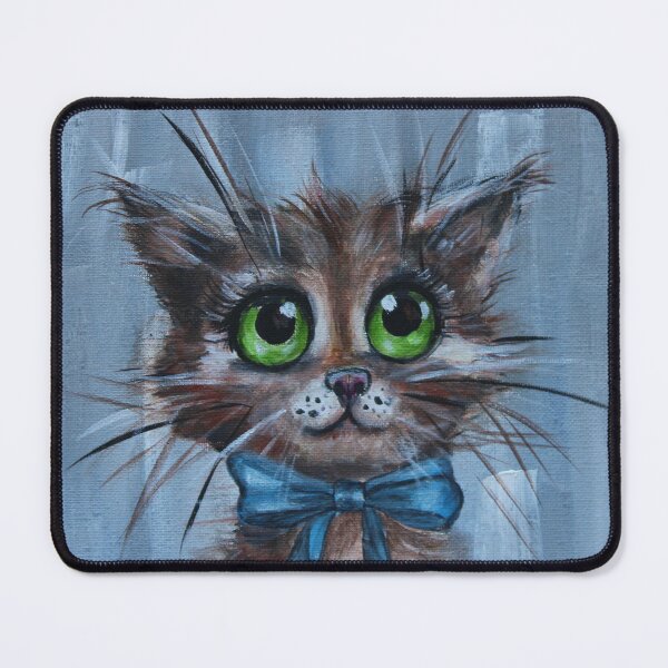 Item preview, Curious kitten with big green eyes by Estelle Cress designed and sold by EstelleCress.