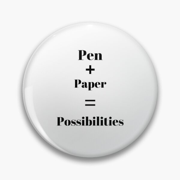 Item preview, Pen + Paper = Possibilities Journaling Design designed and sold by Kaczorek-Shop.