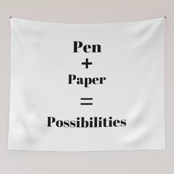 Item preview, Pen + Paper = Possibilities Journaling Design designed and sold by Kaczorek-Shop.
