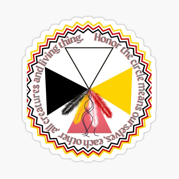Honor the circle meaning and medicine wheel Sticker