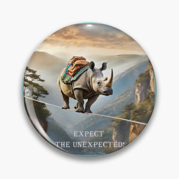 Item preview, Rhino on a tightrope designed and sold by ImageMagic2024.