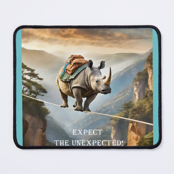 Item preview, Rhino on a tightrope designed and sold by ImageMagic2024.