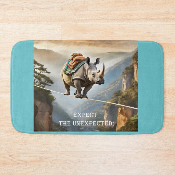 Item preview, Rhino on a tightrope designed and sold by ImageMagic2024.