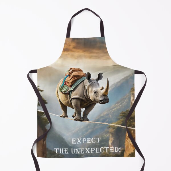 Item preview, Rhino on a tightrope designed and sold by ImageMagic2024.