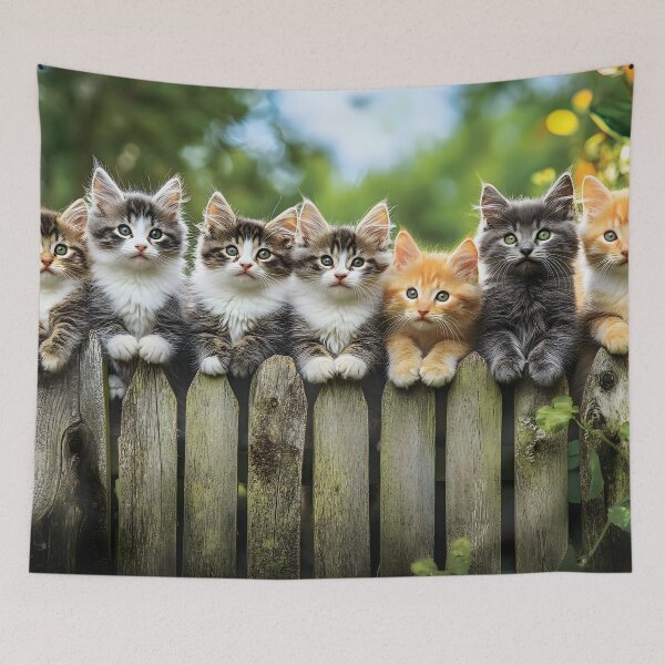 Item preview, Cute Cats On The Fence designed and sold by CoolMantras.