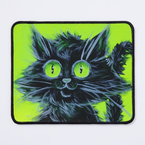 Item preview, Neon Black Cat by Estelle Cress designed and sold by EstelleCress.