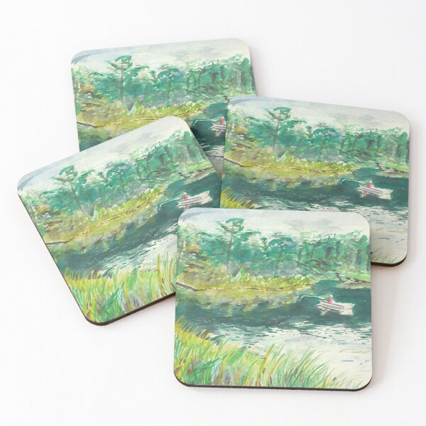 Item preview, Boat on a lake designed and sold by Misfitcane.