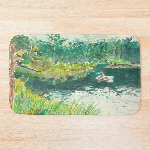 Item preview, Boat on a lake designed and sold by Misfitcane.