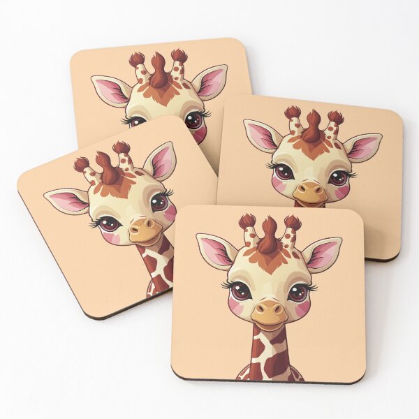 Item preview, Long-Necked Darling: A Cute Giraffe Portrait designed and sold by REPTISLAV.