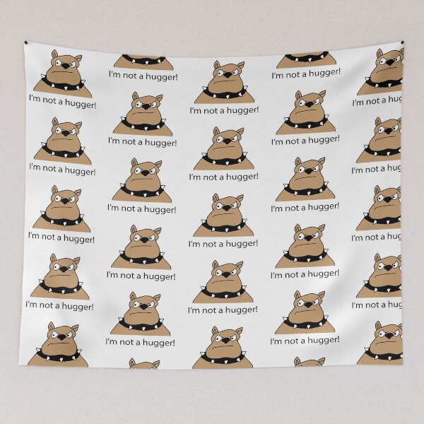 Item preview, Grumpy dog cartoon. I'm not a hugger designed and sold by Scat the cat.