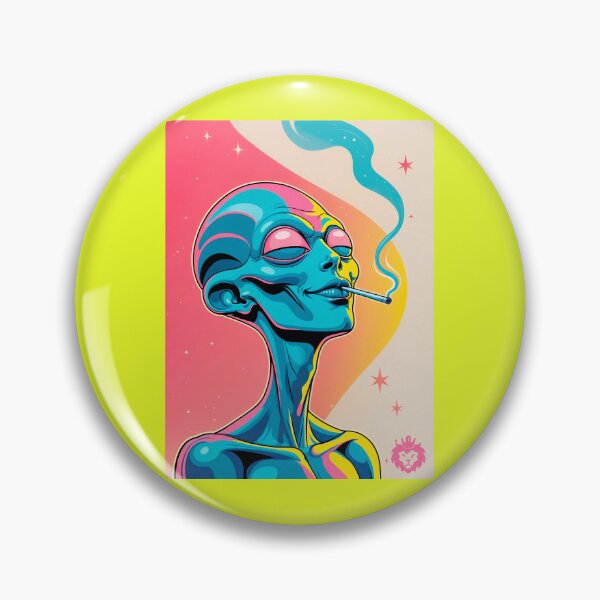 Item preview, Happy high Alien smoking weed  designed and sold by GreenKingShop.