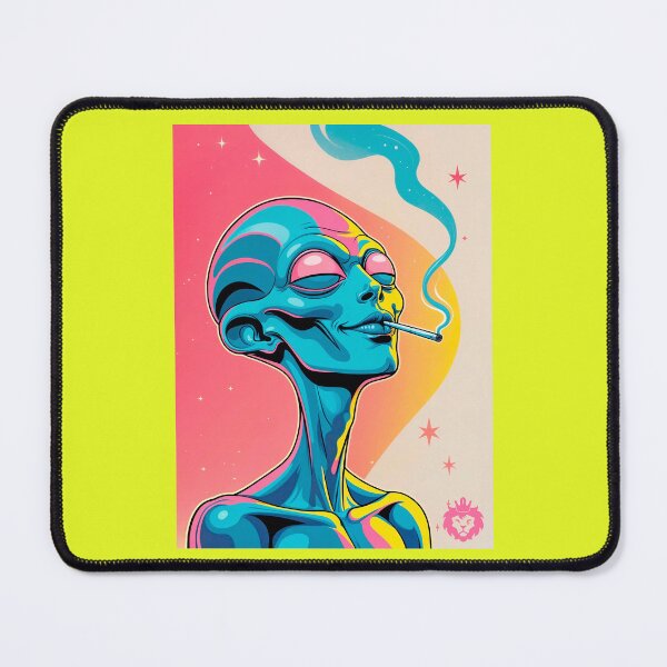 Item preview, Happy high Alien smoking weed  designed and sold by GreenKingShop.