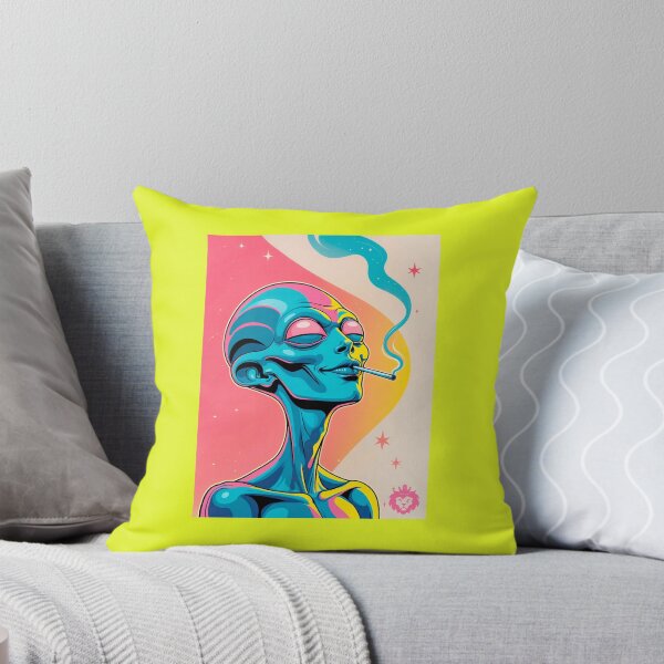 Item preview, Happy high Alien smoking weed  designed and sold by GreenKingShop.