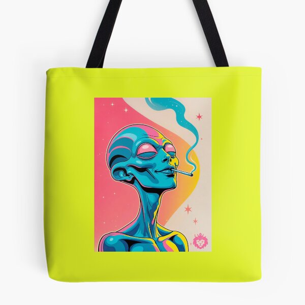 Item preview, Happy high Alien smoking weed  designed and sold by GreenKingShop.