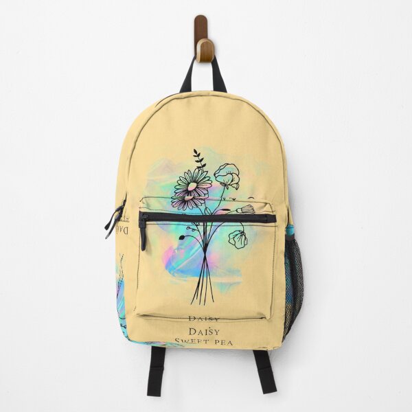 Artikelvorschau, Daisy- und Sweet-Pea-Strichzeichnung auf Holo-Pastellen entworfen und verkauft von DreamsArtwear.