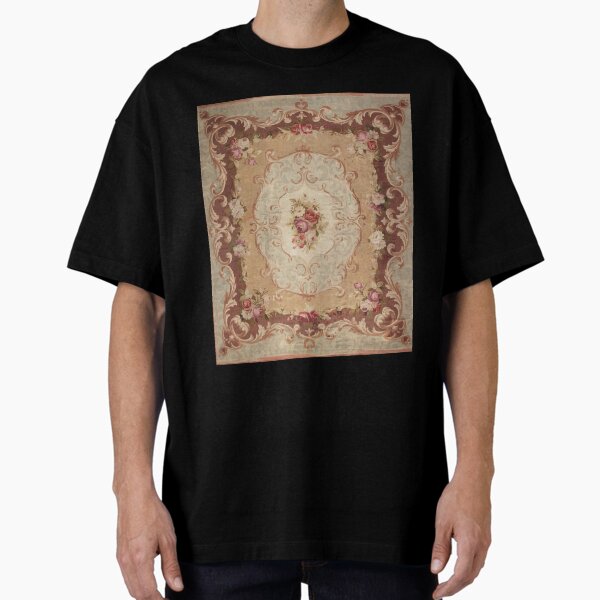Item preview, Antique Rose Floral French Aubusson Rug Print designed and sold by Vicky Brago-Mitchell®.