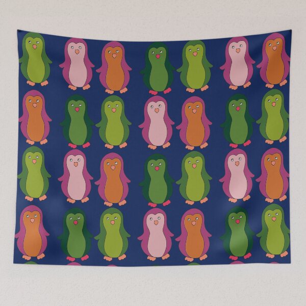 Item preview, penguins colorful and funny designed and sold by Veki5.