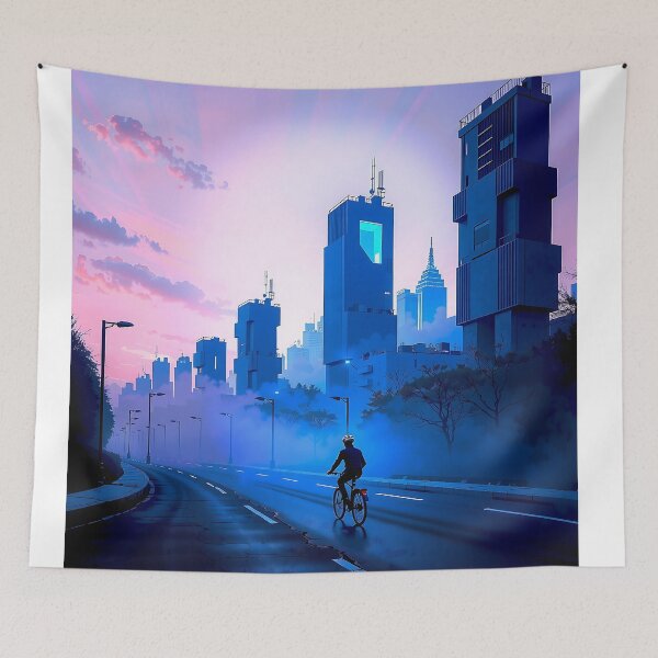 Item preview, Neon Whispers on Cobblestone Streets designed and sold by PanoramaPrints.