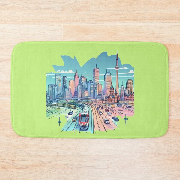 Item preview, HWY 400 & HWY 7 Eastbound - Minimalist Canada Skyline Illustration,  designed and sold by PaintMeWorld.