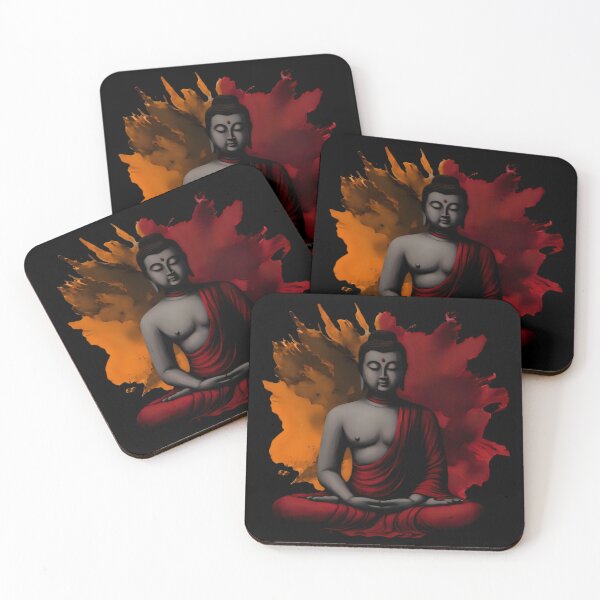 Artikelvorschau, roter Buddha entworfen und verkauft von Buda--Vibes.