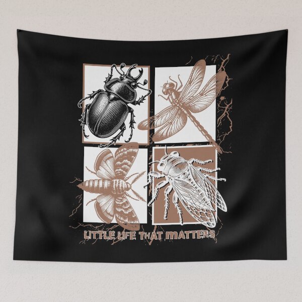 Item preview, VINTAGE INSECTS - BEETLE, DRAGONFLY, MOTH AND CICADA designed and sold by justyna-s28.