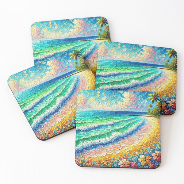 Item preview, The Beach & Flowers in Impasto Style  designed and sold by Shs-Kenya.