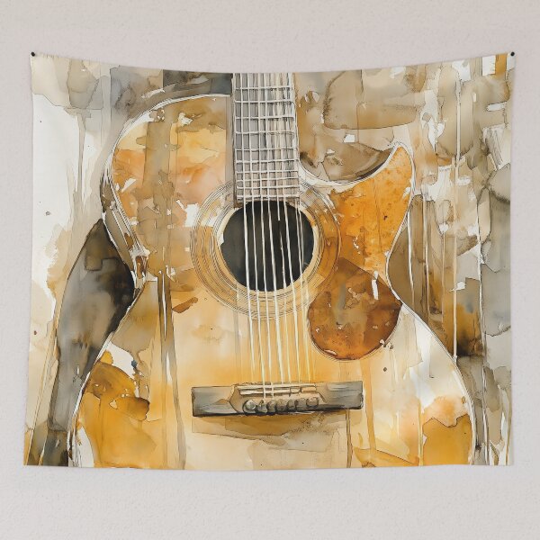 Item preview, Guitar watercolor music art #guitar #music designed and sold by JBJart.