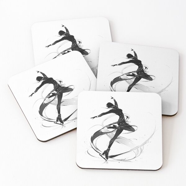 Item preview, Graceful Figure Skater Silhouette - Dynamic Mid-Performance Art designed and sold by Windy-market.