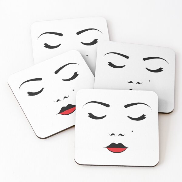 Item preview, Black-and-White Portrait: Woman with Red Lips designed and sold by KasiaKatarina.
